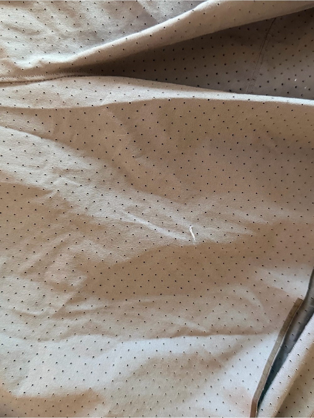 lululemon athletica Tan Shorts with Small Black Dot Print
